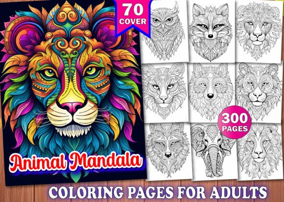 Download 300 Adults Animal Mandala Coloring Book - Mandala coloring book Collection